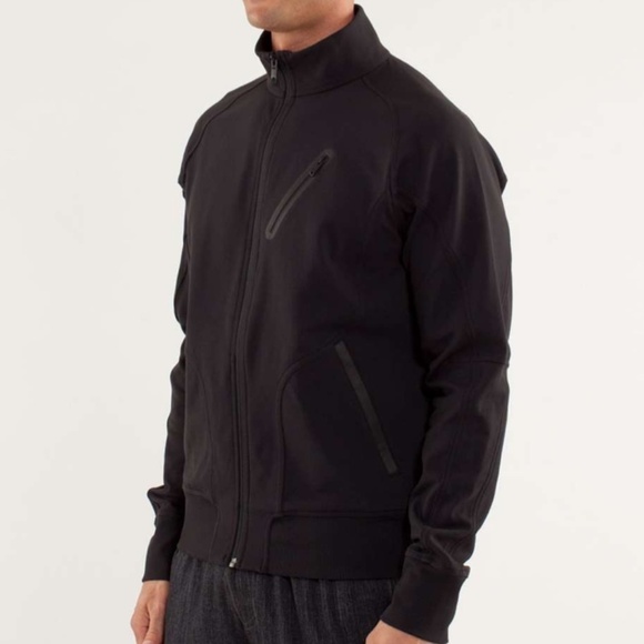 Lulu Lululemon Athletica Black Trainer Jacket Men Size Large Activewear Sporty - Picture 2 of 14
